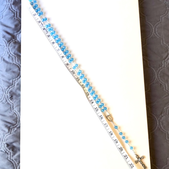 Rosary Beads - Turquoise And Silver - Picture 4 of 5
